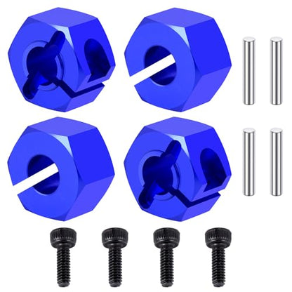 Wheel Hex Hub 12mm for Tra-xxas 1:16 Mini Maxx 4WD XRT VXL-3S Monster | Truck Upgrades Blue Aluminum 7075 Alloy Adapters - color: Blue