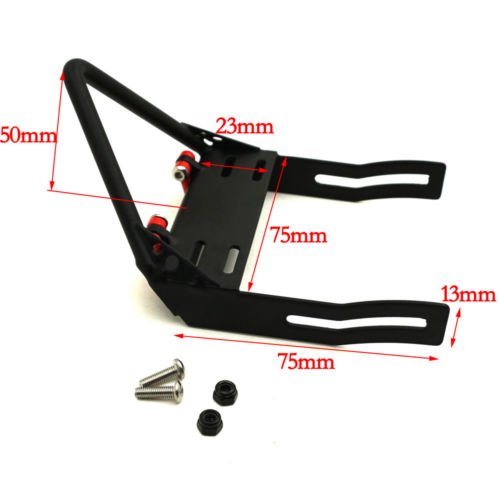 1/10 Scale RC Car Metal Front Bumper with Winch Mount Shackles for Axial SCX10 Upgrade
