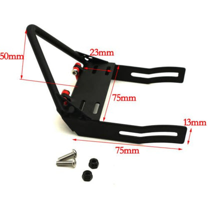 1/10 Scale RC Car Metal Front Bumper with Winch Mount Shackles for Axial SCX10 Upgrade