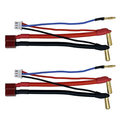 RC Car Hardcase Connector Cable, RC Car Cable T Plug Female 90° 5MM Bullet Connector 12AWG for 2S 7.4V Lithium Lipo Battery