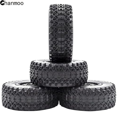 1/10 RC Short Course Truck Wheels and Tires with 12mm Hex 1:10 Scale Off Road Tyres for 1/10 RC Off-Road Car Traxxas TRX4 Slash Arrma Losi Tenacity Vkar 10sc Hpi RC Buggy Car 4PCS (C Tires) - color: C Tires