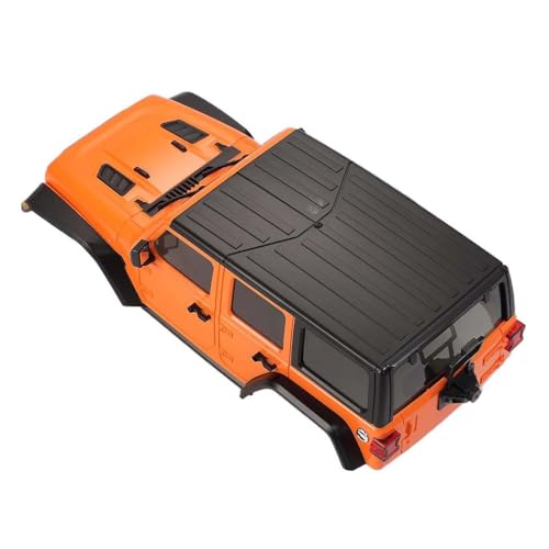6.10 inches (155mm) Wheelbase Shell Hardtop Body Replacement Part for TRX4M Bronco Defender AX8560 1/18 RC Crawler Chassis (Orange) - color: Orange