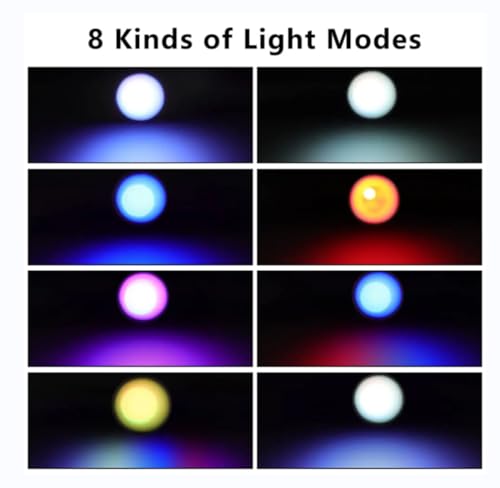 RC LED Rock Light Kit 8 Lamp Beads 8 Light Modes Chassis Light for 1/10 Bronco TRX4 1979 RC Crawler Upgrades Parts(Black)
