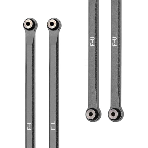 Links Set Aluminum Linkage for Redcat 1/18 Ascent-18 Upgrade Parts RC Crawler Car (Titanium) - color: Titanium