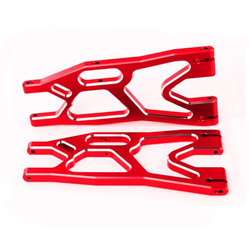 Aluminum Front Upper Lower Swing Arm Set & Rear Lower Suspension Arm for RC 1/5 X-Maxx (Red) - color: Red