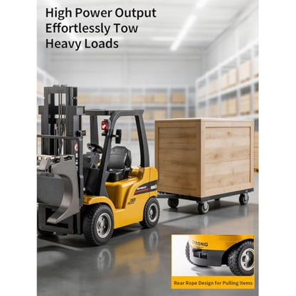1577 1/10 RC Forklift, 2.4G Proportional Alloy 1577 Remote Control Forklift with Liftable Fork/Grabber Attachment, RC Engineering Vehicle, Enthusiasts Gift Collectibles - style: 1/10 RC Forklift