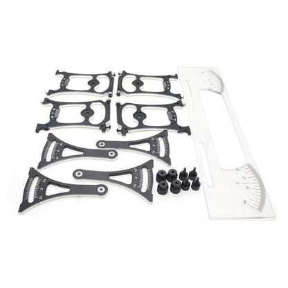 RC Car Setup Station Compatible with 1/10 Touring Model Cars | for 1/10 On-Road Car,Chassis Alignment and Camber Gauge Tool Set,Suspension Tuning Kit