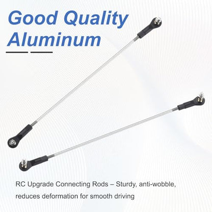 MECCANIXITY 4Pcs Adjustable Turnbuckles Camber Link, 284-294mm Turnbuckle Rod Steering Servo Linkage with M3 Ball Head Rod Ends for RC Car Replace Parts - size: 284-294mm