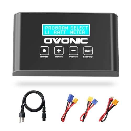 OVONIC Mate1 LiPo Battery Charger 100W 10A Smart RC Charger for 1S-6S LiPo/Life Batteries and 3-18S NiMH, XT60 Connector (Upgraded Version, No Balance Board)