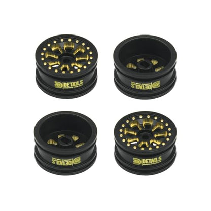 Brass 0.7" Wheel and Brass/Offset and 0.7‘’ Wheel Tire with Foam for SCX30 Cars Upgrade Parts 4pcs/Set (Brass 0.7" Wheel) - color: Brass 0.7" Wheel