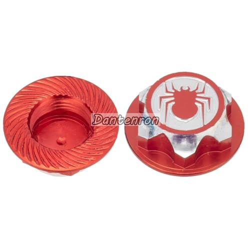4PCS RC 17MM Hex Wheel Nut Dustproof Anti-Skid Mount Cap CNC Aluminum Compatible with 1/8 Buggy Off Road Monster Truck Car Traxxas X-Maxx Summit E-Revo HPI HSP Losi Kyosho Tamiya (Red) - color: Red