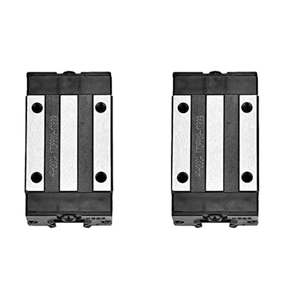 [2 Pack] HGR20/HGH20 150mm / 5.9inch Linear Sliding Rail Guide with 2 Pcs HGH20CA Linear Bearing Sliding Carriage Block for 3D Printer, CNC Machine and Routers (150mm) - size: 150mm