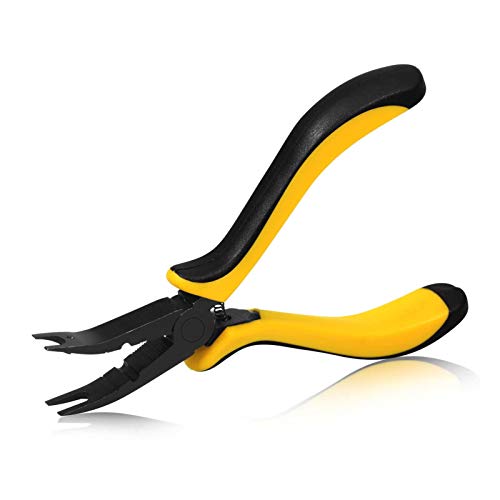SPEEDWOX Curved Ball Link Pliers RC Tool Curved Tip Bent Head | Ball Joint Pliers, For RC Vehicles Airplane Car, Repair Tool RC Car Plane Tool R/C Pliers Black & Yellow