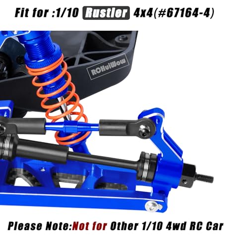 RC Upgrades Part for 1/10 Rustler 4x4 4WD（#67164-4）,Driveshaft,Suspension Arms,Steering Blocks,Caster Block,Rear Stub Axle Carriers,Shock Towers,Steering Block,Navy Blue - color: Navy Blue(1set)