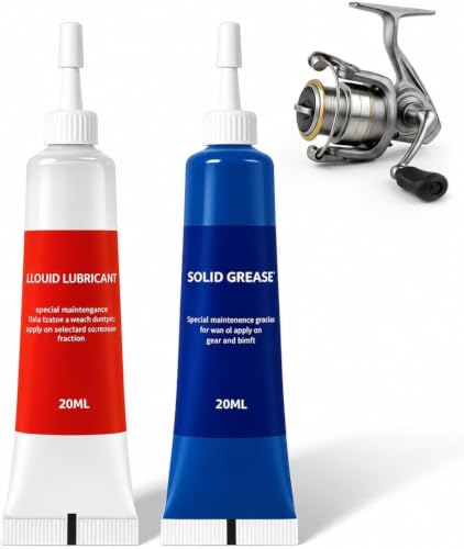 TBTFW Fishing Reel Oil and Grease Kit, Gear and Bearing Lubricant | Long-Lasting Lubrication, Set for All Types of Fishing Reels(1.35oz/2.7oz)