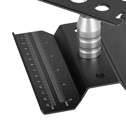 RC Model Car Rotation Repair Station, 1/8 1/10 Scale Car Work Stand, Adjustable Height 80-136mm with Rotating Lock, Durable Aluminum Alloy Platform for RC Car (Black) - color: Black