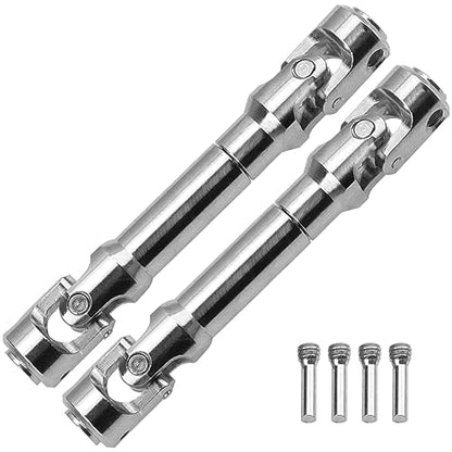 2Pcs Vgoohobby Universal Drive Shaft RC Crawler Driveshaft Compatible with Traxxas TRX4 Axial SCX10 AXI03007 Redcat Gen7 RC4WD D90 TF2 1/10 RC Crawler Car (Silver,84-102mm) - color: Silver, size: 84-102mm