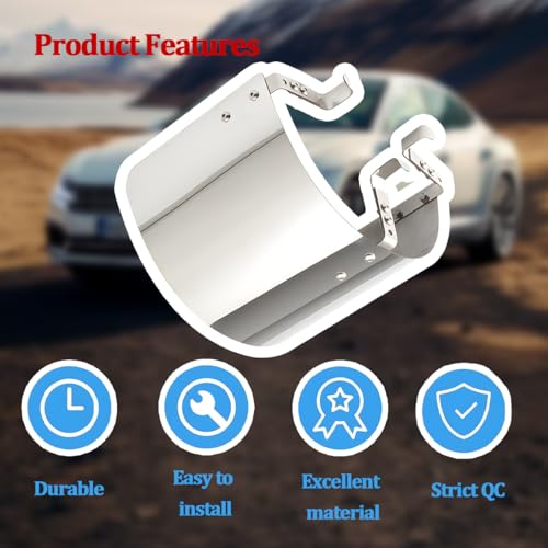 Car Air Intake Filter Cover, Stainless Steel Heat-Insulation Vehicle Intake Shield Cover, Automotive Air Filters Engine Bay Heat Guard, Compatible with 2.5-3.5" Cone