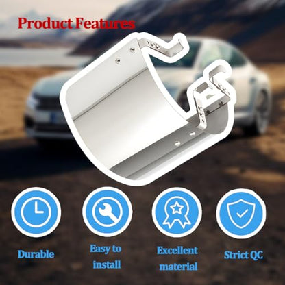 Car Air Intake Filter Cover, Stainless Steel Heat-Insulation Vehicle Intake Shield Cover, Automotive Air Filters Engine Bay Heat Guard, Compatible with 2.5-3.5" Cone