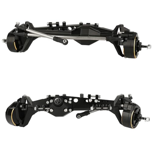 CNC Machined Aluminum Front & Rear Offset Portal Axle with Brass Counterweight for 1/10 RC Crawler Axial Capra 1.9 UTB AXI03004 LCG Chassis Cheater Rigs Upgrades