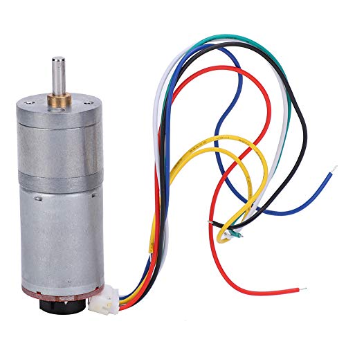 Gear Motor DC Geared Motor GA25 370 Brush Copper Stainless Steel Metal High Torque Speed Reduction Reversible for Robot Car Smart Devices DIY Users (DC12V 300RPM) - size: DC12V 300RPM