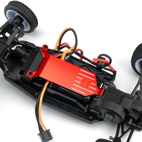 Aluminum Alloy RC Receiver Mount Plate Upgrade Parts, Red | For Losi 1/24 Micro-B, RC Car Buggy - color: Red