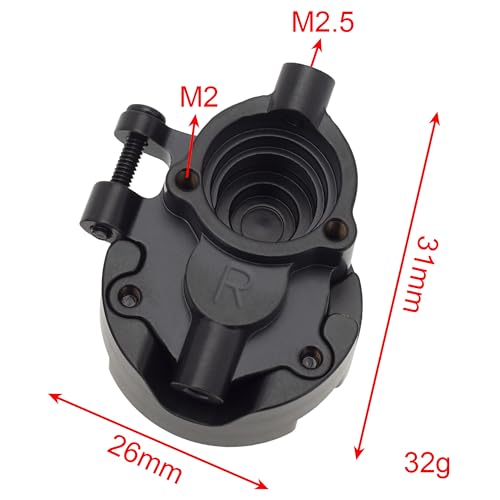 MEUS RACING 63.3g Ascent 18 Brass Steering Knuckles + Front Portal Cover for Brushed Redcat Ascent-18 Upgrades 1/18 RC Crawler Parts, 2pc