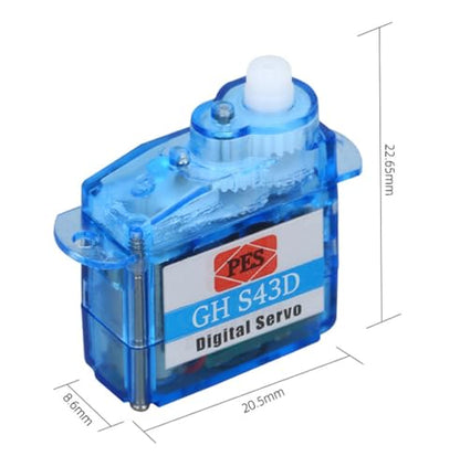 2Pcs Mini Super Light 4.3g GH-S43D Digital Servo Micro Coreless Servo 3.6V-4.8V for Remote Control Aircraft Flight Direction RC Airplane