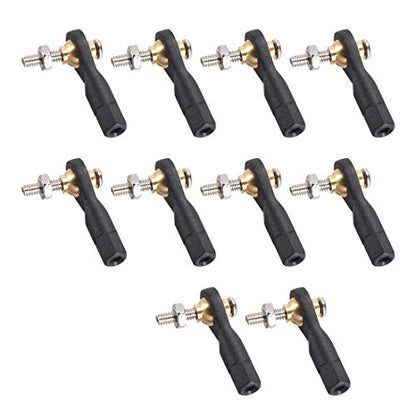 uxcell 10 PCS M2 2.0xL19mm Lever Steering Linkage Tie Rod End Ball Head End for RC Helicopter