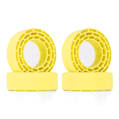 INJORA Silicone Rubber Inserts for 68-72mm 1.3" Tires, Yellow, 1370 - color: Yellow