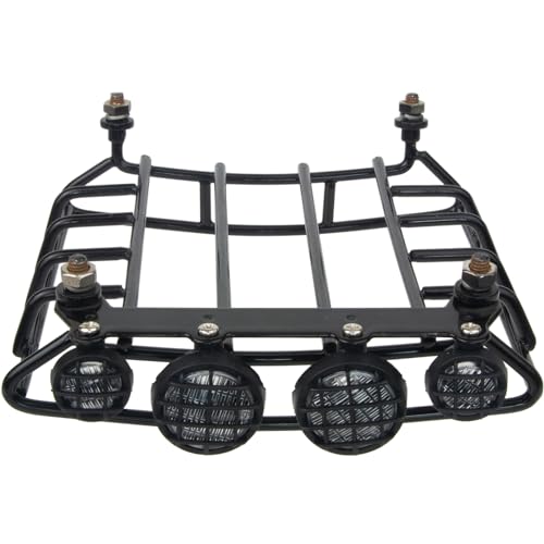 RC Car Metal Roof Luggage Rack with LED Lights for Tamiya Sand Scorcher Monster Beetle 1/10 Crawler Car Upgrade Parts