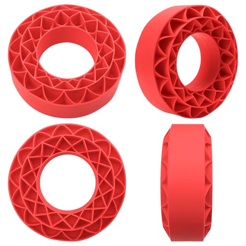 4Pack ShareGoo Silicone Rubber 1.9 RC Crawler Tire Foam Insert 108x42mm Compatible with Axial SCX10 90046 Traxxas TRX4 Redcat Gen7 Gen8 1/10 RC Crawler 1.9" Wheel Tires (Red) - color: Red