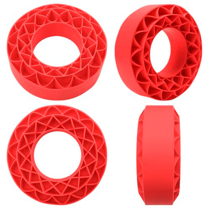 4Pack ShareGoo Silicone Rubber 1.9 RC Crawler Tire Foam Insert 108x42mm Compatible with Axial SCX10 90046 Traxxas TRX4 Redcat Gen7 Gen8 1/10 RC Crawler 1.9" Wheel Tires (Red) - color: Red