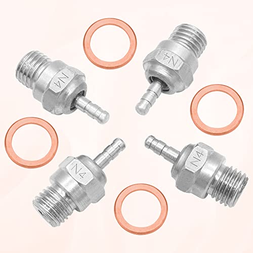 OGRC 4pcs N4 Hot Glow Plug Spark Nitro Engine Parts for 1/8 1/10 Nitro Car | RC Nitro Hot Glow Plug with Gasket for Traxxas Kyosho HSP HPI Redcat RC Car