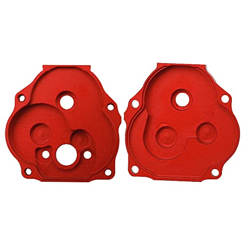 ShareGoo Aluminum Alloy Transmission Gearbox Hoursing Gearbox Case Upgrades Parts Compatible with Traxxas TRX4M 1/18 RC Crawler Car (Red) - color: Red