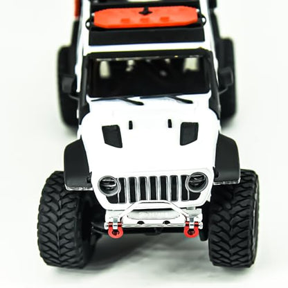 Details RC Aluminum Alloy Front Bumper with Red Shackles for Axial SCX30 Jeep Wrangler, 1/30 Scale RC Car Upgrade Part (Sliver) - color: Sliver