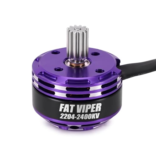 INJORA Fat Viper 2204 2400KV Brushless Outrunner Motor with Mount for 1/24 RC Crawler Axial SCX24 Upgrade