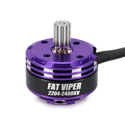 INJORA Fat Viper 2204 2400KV Brushless Outrunner Motor with Mount for 1/24 RC Crawler Axial SCX24 Upgrade