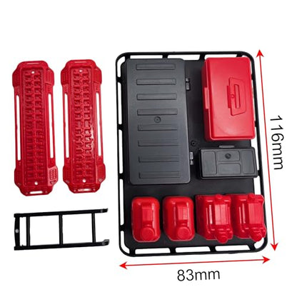 1:18 RC Roof Rack Upgrades Parts Accessories for 1/18 RC Crawler Car TRX4M FMS (Light & Roof Rack)