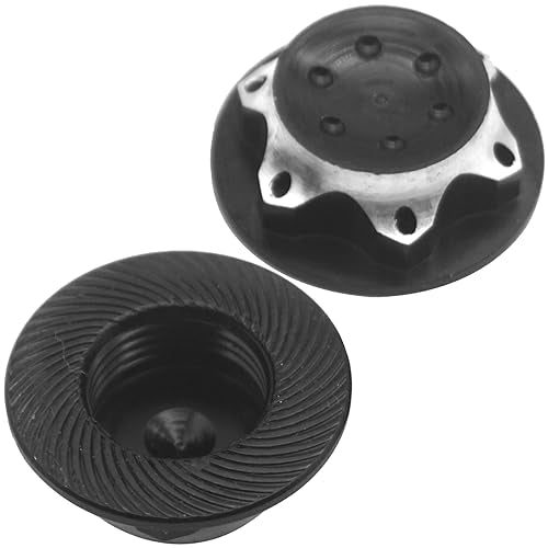 4Pcs ShareGoo Aluminium Wheel Hub Cover Nut Anti-dust Cover 17mm Self-Lock Hex Nut Adapter Compatible with Traxxas Hobao Team-C Losi HSP Redcat 1/8 RC Car Truck