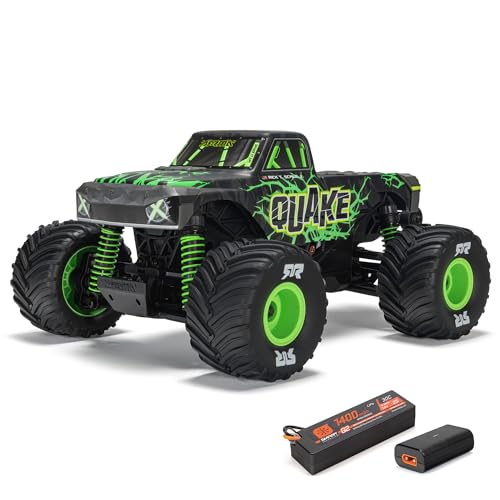 ARRMA 1/16 Quake GROM 4X4 RTR Brushed Monster Truck, Green | RC Truck, Battery & Charger Included, ARA2137T2 - color: Green