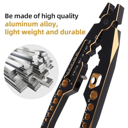Hobbypark RC Shock Pliers Multi-Function & 1/10 Wheel Wrench Tools for Traxxas Arrma Axial Losi Redcat RC Cars Trucks Rock Crawlers (w/Black-Gold Pliers)
