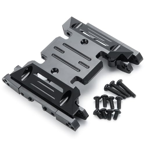Aluminum Center Transmission Skid Plate Mount Protection Plate Chassis Guard Compatible with Axial SCX10 III Upgrades 1/10 RC Crawler AXI03007 AXI03006 Upgrade Parts