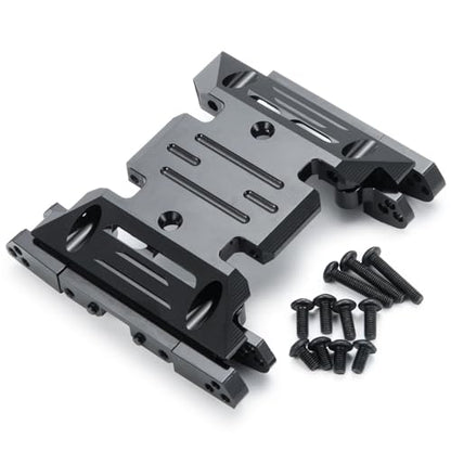 Aluminum Center Transmission Skid Plate Mount Protection Plate Chassis Guard Compatible with Axial SCX10 III Upgrades 1/10 RC Crawler AXI03007 AXI03006 Upgrade Parts