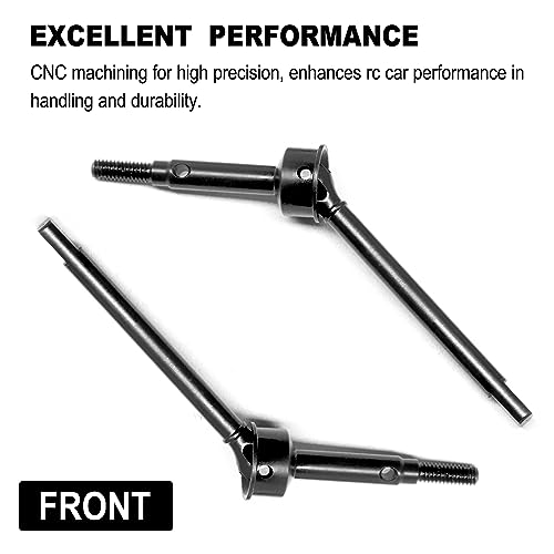 OGRC +5mm Extended Thread Dogbone CVD Axle Shafts for TRX4M RC Upgrades | Hardened Steel CVD, Front & Rear Axle Shafts, for Traxxas TRX4M