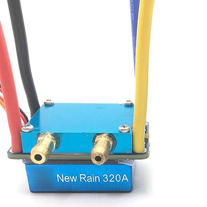 ZEZEFUFU Waterproof Brushed ESC Kit 320A Water-Cooled Electronic Speed Controller for RC Car, Boat, Truck, Motorcycle