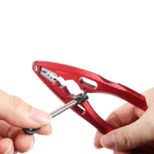 RC Replacement Parts for LCG 1/10 Aluminum CNC Pliers Pivot Ball Disassembly Tool Shock Body Shaft Holder RC Crawler Boats Drones Links Building(Red) - color: Red