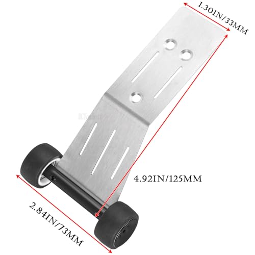 RC Upgrade Parts Steel Wheelie Bar for 1/16 Mini Maxx 4WD RTR Brushless Monster Truck (#107154-1),Tail Wheel Head up Wheel Hop Ups,Black(1 PCS - color: Black-(1 Pcs）