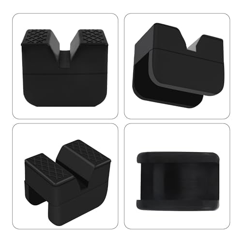 2 Ton Car Jack Stand Pads,Slotted Rubber Pinch Weld Jack Adapter for Protecting Chassis,Universal Car Accessories Cars Jack Pad for Most Truck,SUV,RV,Van (4PCS)