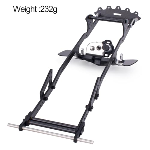 1/10 Performance Carbon LCG Chassis Kit with Gearbox & Shock Absorbers for RC Crawler SCX10 & Capra Upgrade Parts (Chassis Kit with Gearbox) - style: Chassis Kit with gearbox